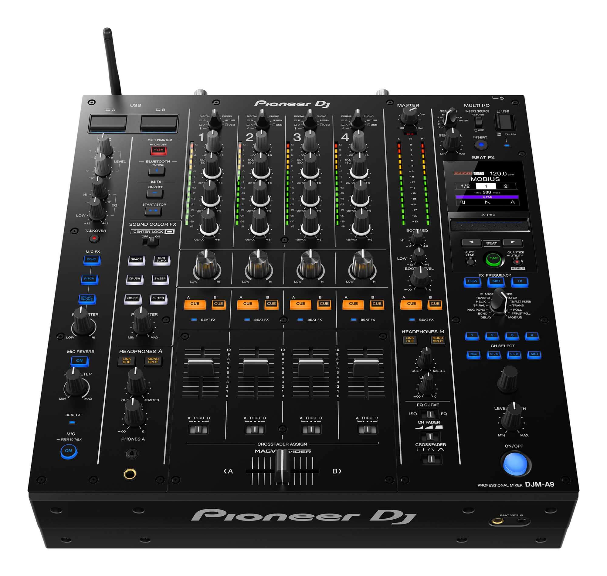 Pioneer DJ DJM-A9 front angle